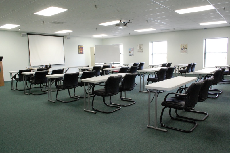 Training room where we conduct infection control risk assessment classes